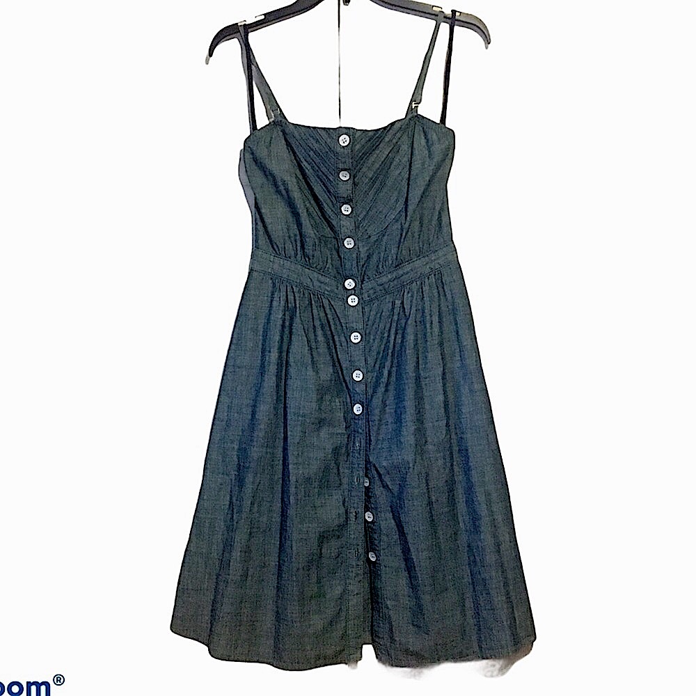 7 For All Mankind Denim Chevron denim dress size S